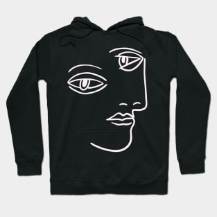 Minimal Face Painting Hoodie